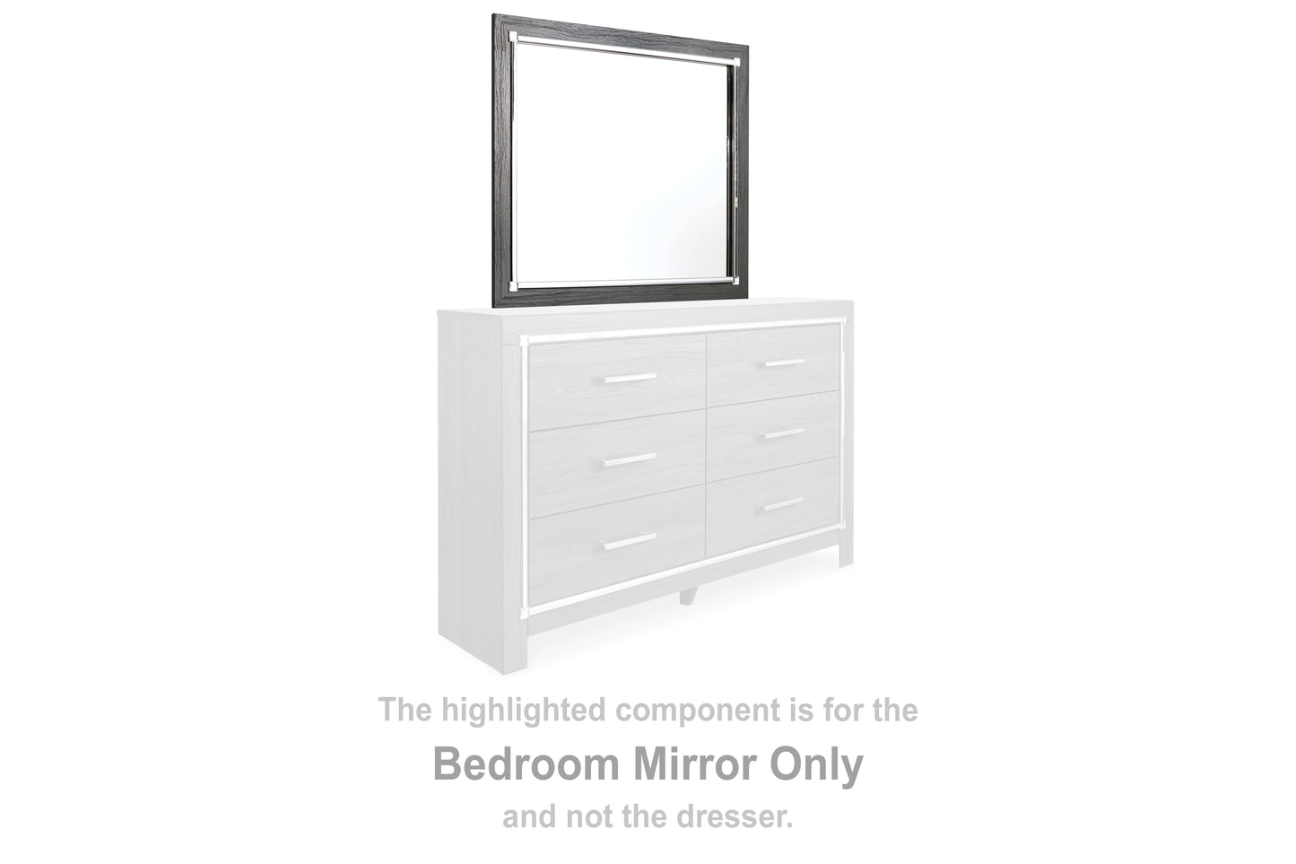 Cape Furniture Outlet - Ashley Furniture - Lodanna Bedroom - Bedroom Mirror / Gray - B214-36