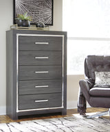 King Panel Bed with 2 Storage Drawers