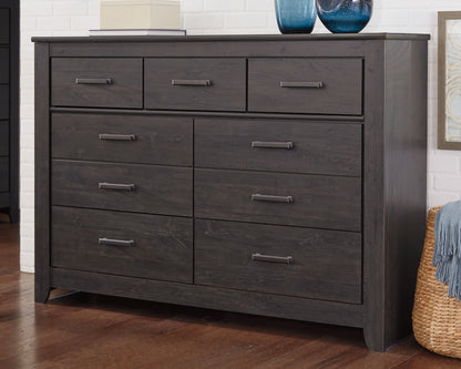 Cape Furniture Outlet - Ashley Furniture - Brinxton Bedroom - Seven Drawer Dresser / Charcoal - B249-31