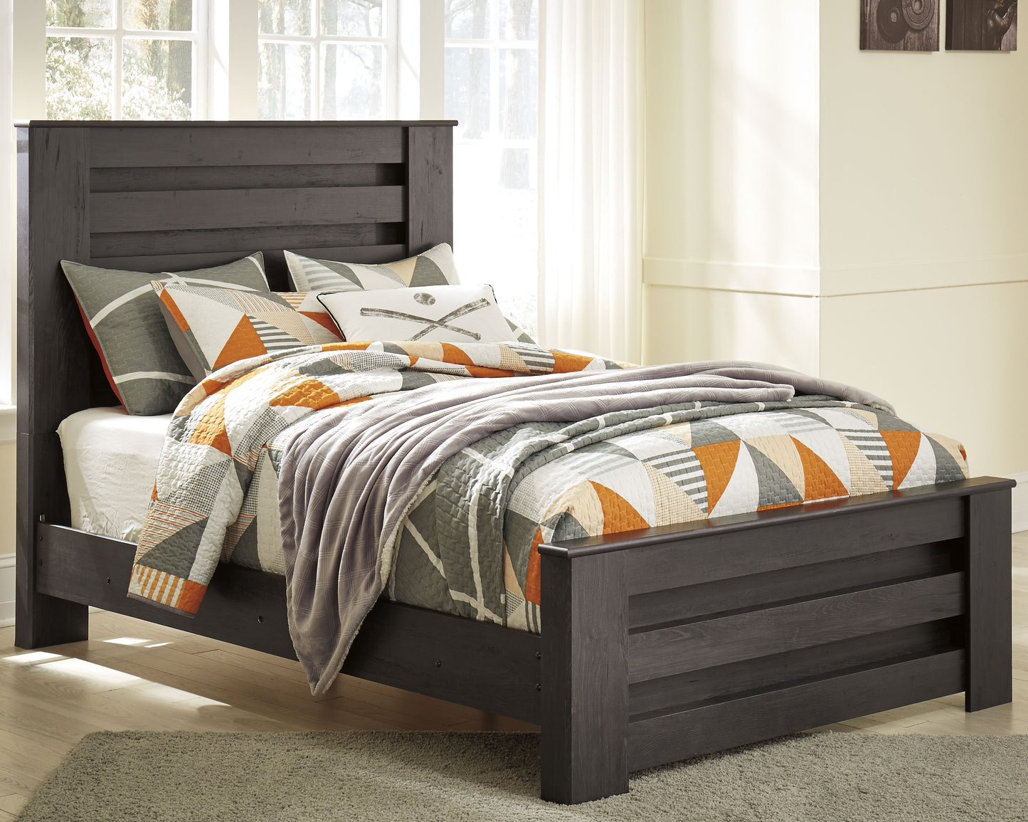 Cape Furniture Outlet - Ashley Furniture - Brinxton Bedroom - Full Panel Bed / Charcoal - B249B5