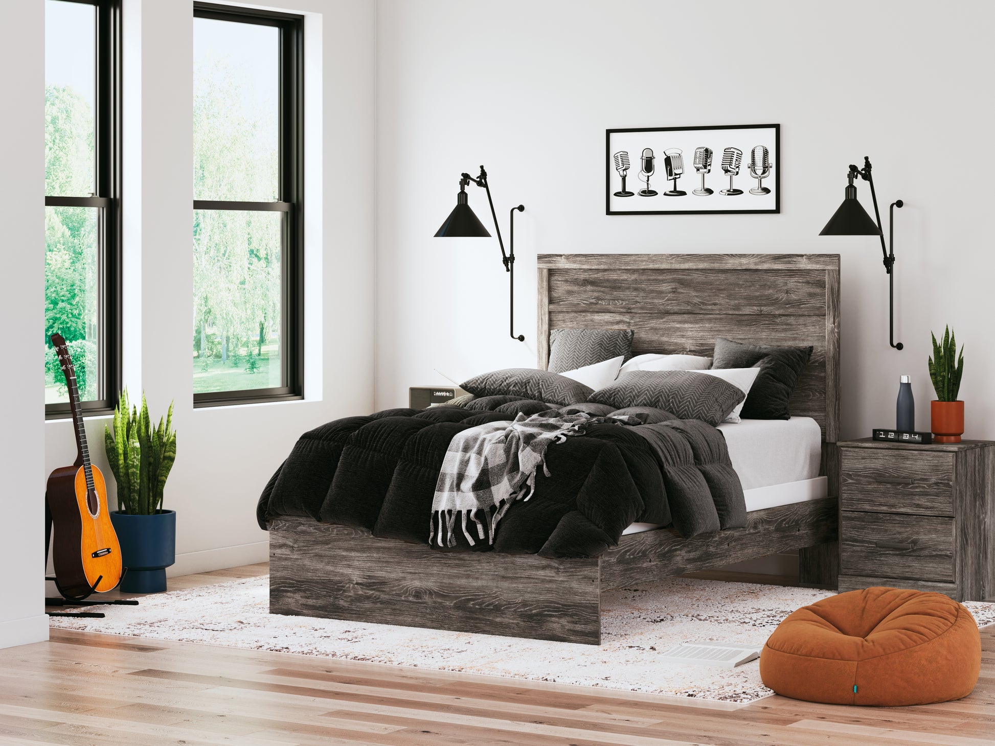 Cape Furniture Outlet - Ashley Furniture - Ralinksi Bedroom - Twin Panel Bed / Gray - B2587B11