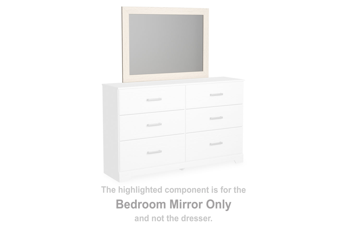 Cape Furniture Outlet - Ashley Furniture - Stelsie Bedroom - Bedroom Mirror / White - B2588-36