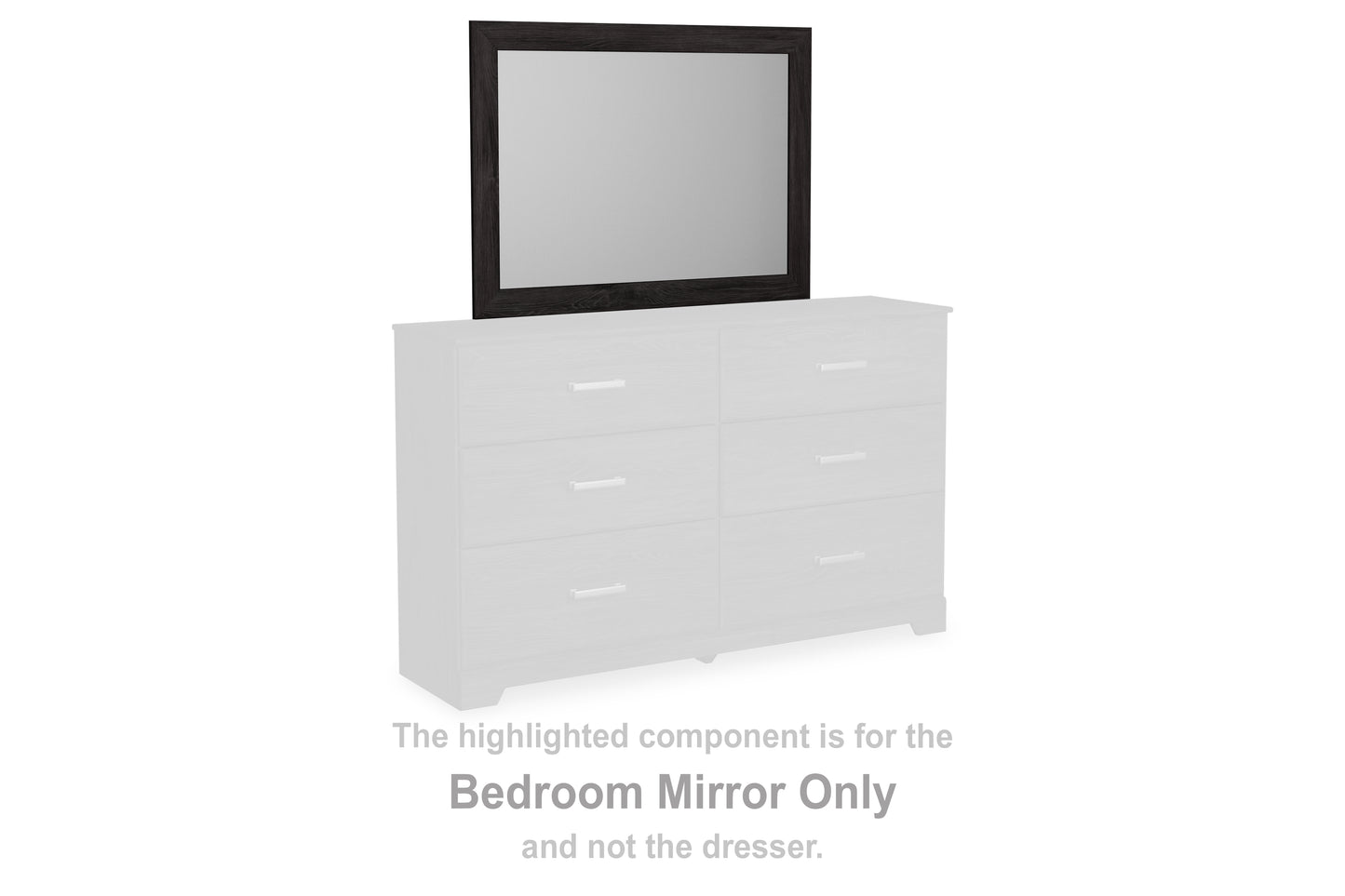 Cape Furniture Outlet - Ashley Furniture - Belachime Bedroom - Bedroom Mirror / Charcoal - B2589-36