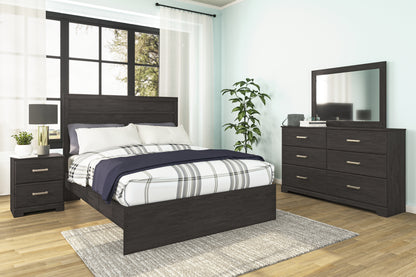 Cape Furniture Outlet - Ashley Furniture - Belachime Bedroom - Two Drawer Night Stand / Charcoal - B2589-92