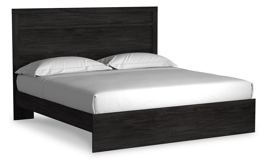 Belachime King Panel Bed, Dresser, Mirror, Chest and Nightstand