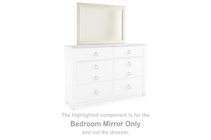 Cape Furniture Outlet - Ashley Furniture - Willowton Bedroom - Bedroom Mirror / Whitewash - B267-36