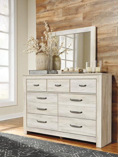 Cape Furniture Outlet - Ashley Furniture - Bellaby Bedroom - Dresser and Mirror / Whitewash - B331B1
