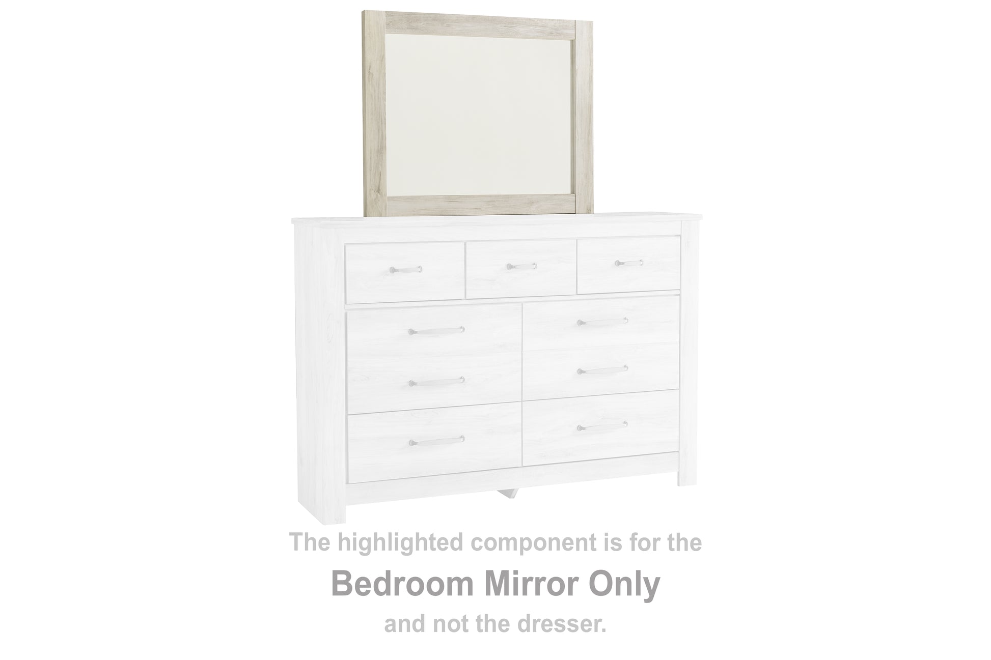 Cape Furniture Outlet - Ashley Furniture - Bellaby Bedroom - Bedroom Mirror / Whitewash - B331-36