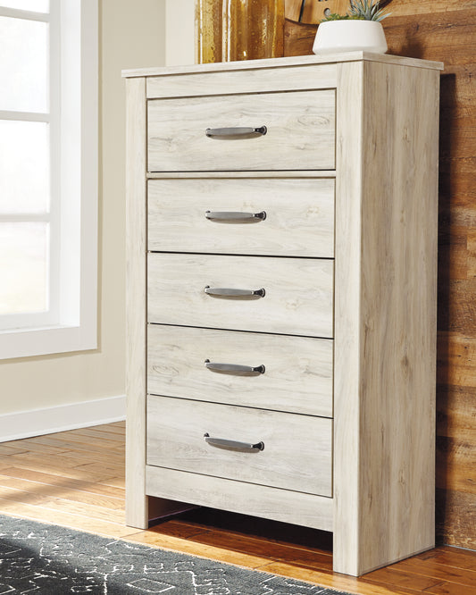 Cape Furniture Outlet - Ashley Furniture - Bellaby Bedroom - King Crossbuck Panel Bed / Whitewash - B331B10
