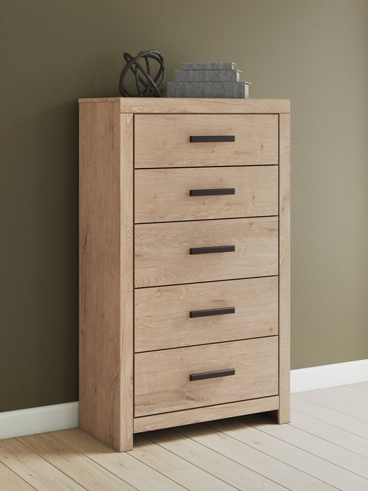 Cape Furniture Outlet - Ashley Furniture - Sanginlane Bedroom - Full Panel Bed / Tan - B3787B3
