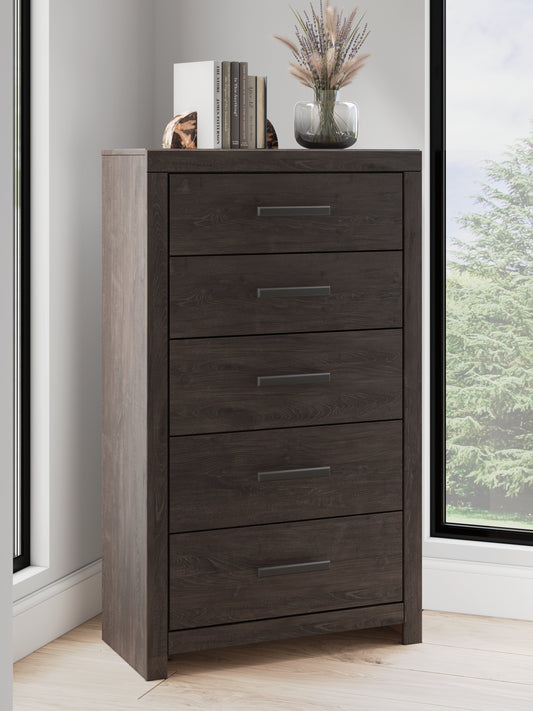 Cape Furniture Outlet - Ashley Furniture - Prendonea Bedroom - Queen Panel Bed / Charcoal - B3789B4
