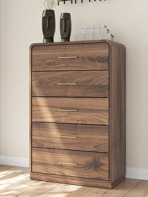 Cape Furniture Outlet - Ashley Furniture - Fortlorn Bedroom - Two Drawer Night Stand / Walnut Brown - PCB386-92