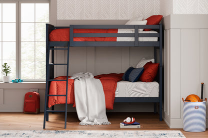 Cape Furniture Outlet - Ashley Furniture - Nextonfort Bedroom - Twin over Twin Bunk Bed / Blue - B396B2