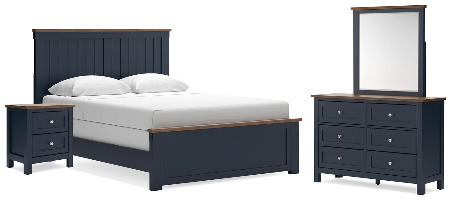 Cape Furniture Outlet - Ashley Furniture - Landocken Queen Panel Bed, Dresser, Mirror and Nightstand - Queen Panel Bed, Dresser, Mirror and Nightstand - B414B18