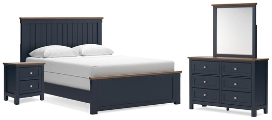 Cape Furniture Outlet - Ashley Furniture - Landocken Queen Panel Bed, Dresser, Mirror and Nightstand - Queen Panel Bed, Dresser, Mirror and Nightstand - B414B18