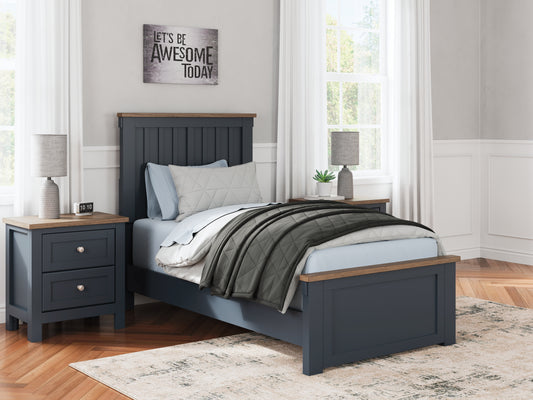 Cape Furniture Outlet - Ashley Furniture - Landocken Bedroom - Full Panel Bed / Brown/Blue - B414B3