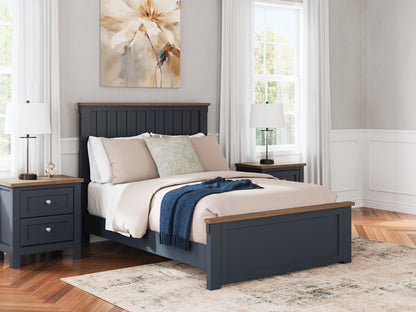 Cape Furniture Outlet - Ashley Furniture - Landocken Bedroom - Full Panel Bed / Brown/Blue - B414B3