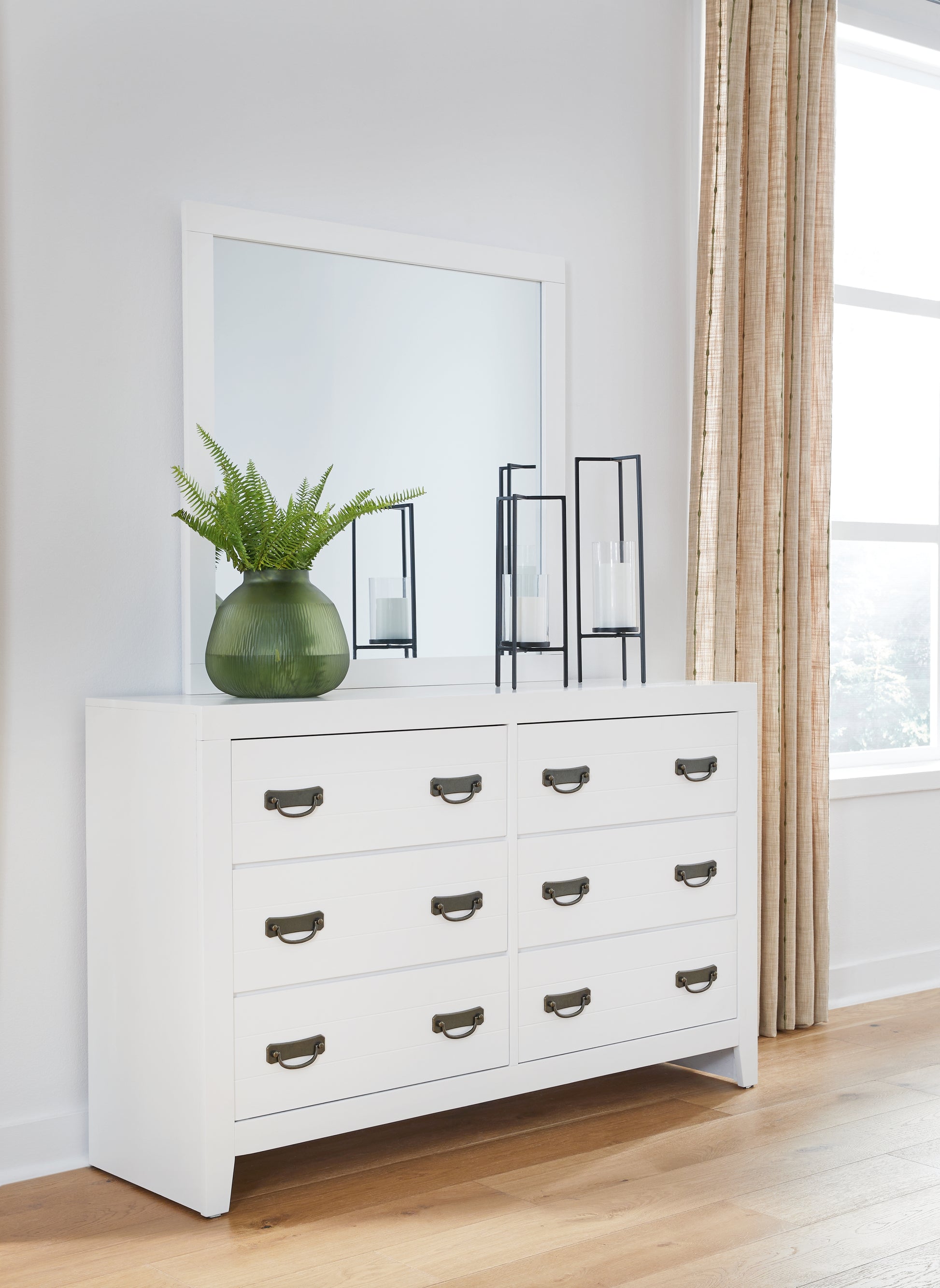 Cape Furniture Outlet - Ashley Furniture - Binterglen Bedroom - Dresser and Mirror / White - B427B1