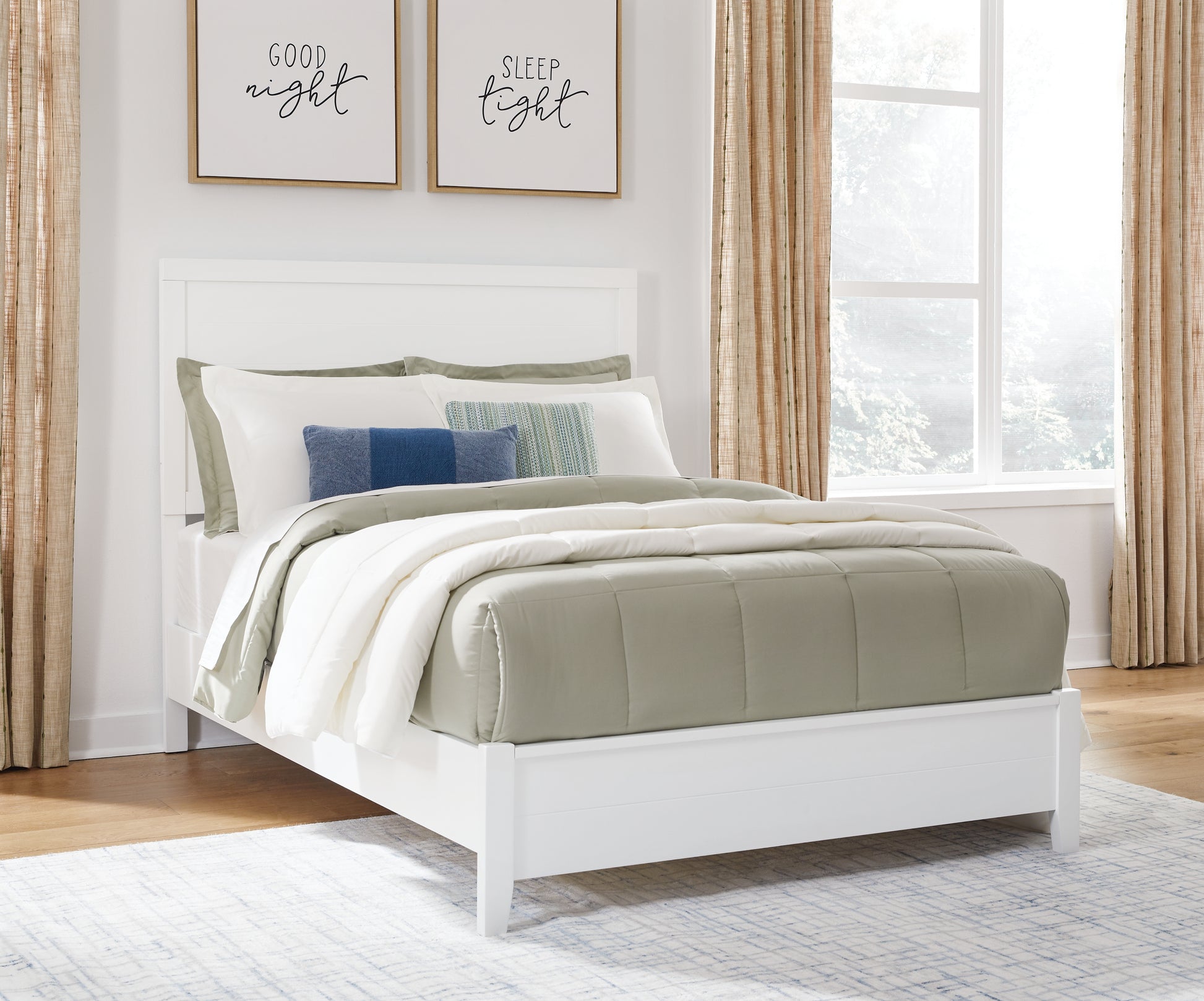 Cape Furniture Outlet - Ashley Furniture - Binterglen Bedroom - Full Panel Bed / White - B427B4