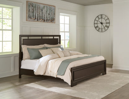 Cape Furniture Outlet - Ashley Furniture - Covetown Bedroom - King Panel Bed / Dark Brown - B441B8