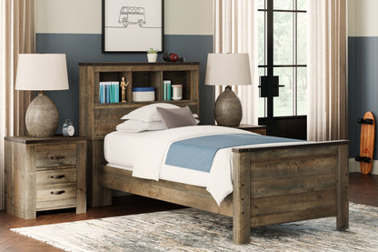 Cape Furniture Outlet - Ashley Furniture - Trinell Bedroom - Twin Bookcase Bed / Brown - B446B21