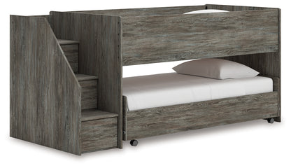 Cape Furniture Outlet - Ashley Furniture - Frandern Bedroom - Twin over Twin Loft Bed / Gray - B4480B13