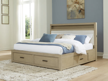 Cape Furniture Outlet - Ashley Furniture - Calmoro Bedroom - King Bookcase Bed / Gray - B602B8
