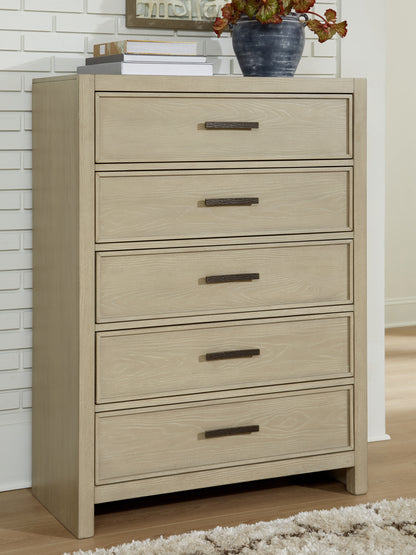 Cape Furniture Outlet - Ashley Furniture - Calmoro Bedroom - Five Drawer Chest / Gray - B602-46