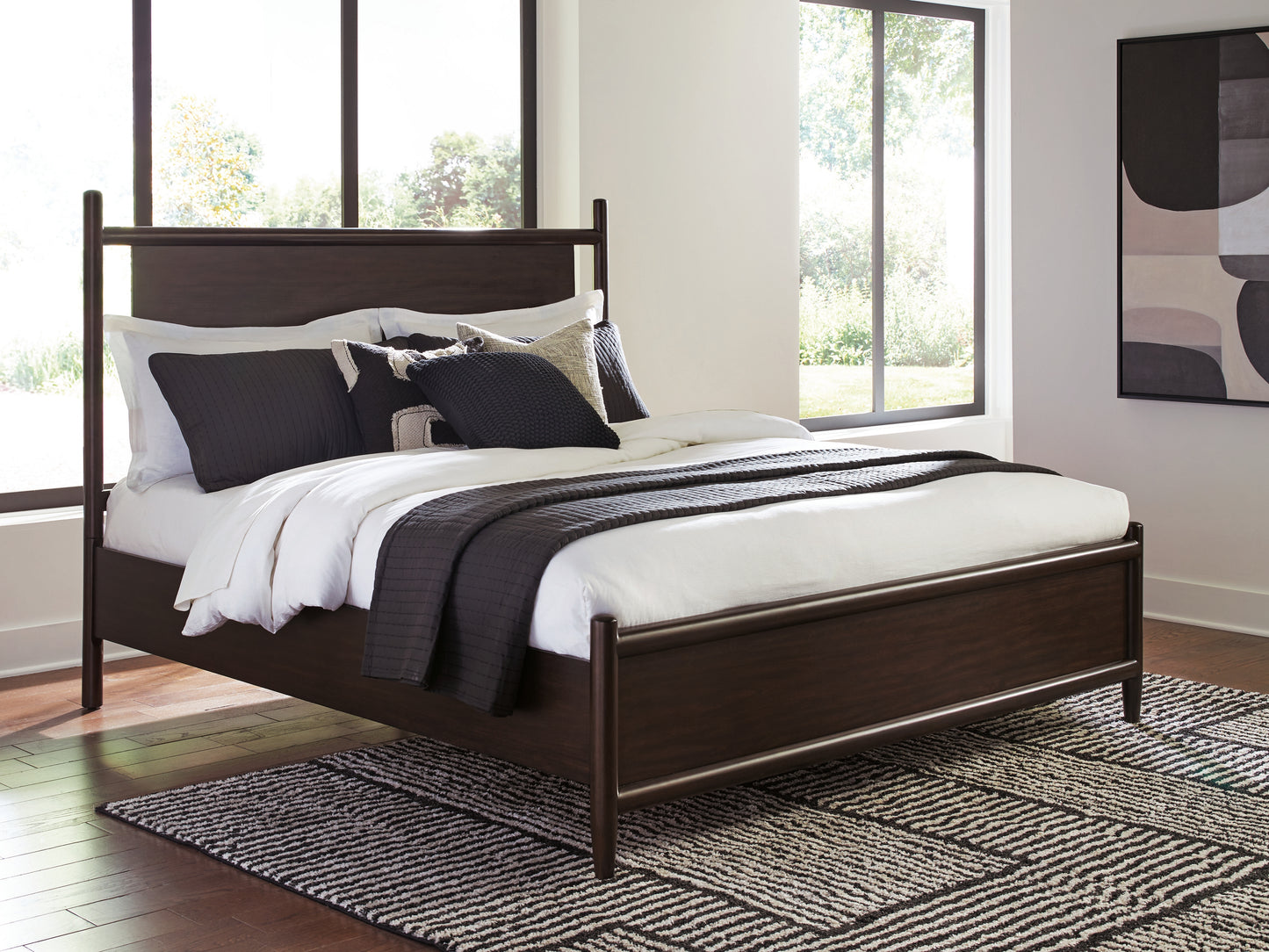 Cape Furniture Outlet - Ashley Furniture - Dantenton Bedroom - California King Panel Bed / Merlot - B611B7