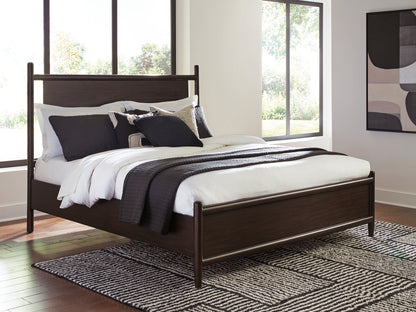Cape Furniture Outlet - Ashley Furniture - Dantenton Bedroom - California King Panel Bed / Merlot - B611B7