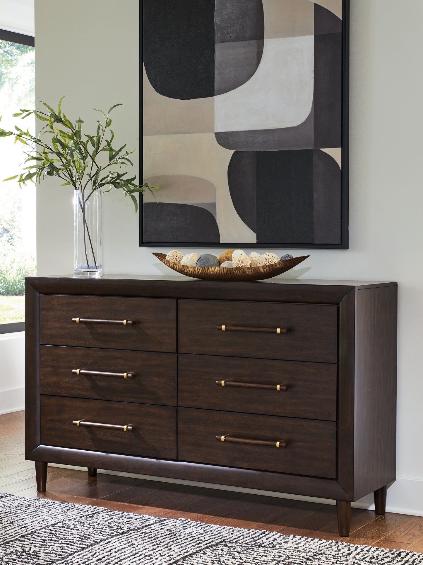 Cape Furniture Outlet - Ashley Furniture - Dantenton Bedroom - Dresser / Merlot - B611-31