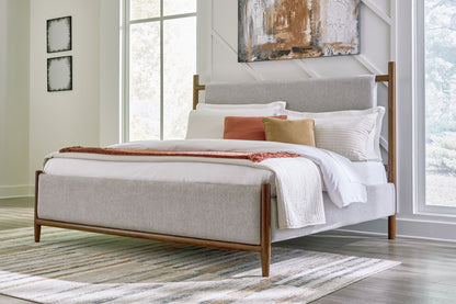 Cape Furniture Outlet - Ashley Furniture - Lyncott Bedroom - King Upholstered Bed / Brown - B615B6