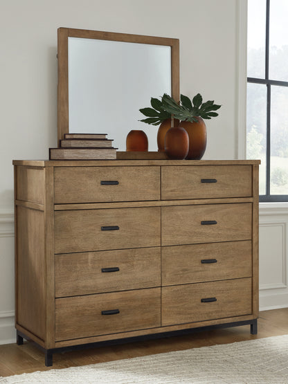 Cape Furniture Outlet - Ashley Furniture - Tomtyn Bedroom - Dresser and Mirror / Light Brown - B622B1