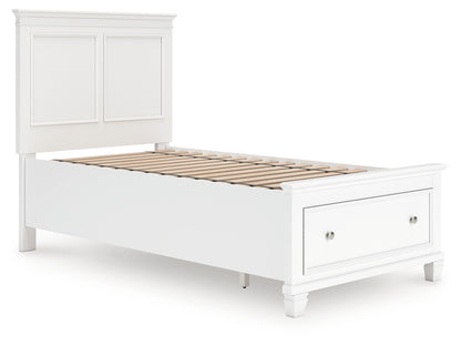 Cape Furniture Outlet - Ashley Furniture - Fortman Bedroom - Twin Panel Storage Bed / White - B680B24