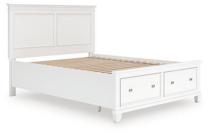Cape Furniture Outlet - Ashley Furniture - Fortman Bedroom - Queen Panel Storage Bed / White - B680B20