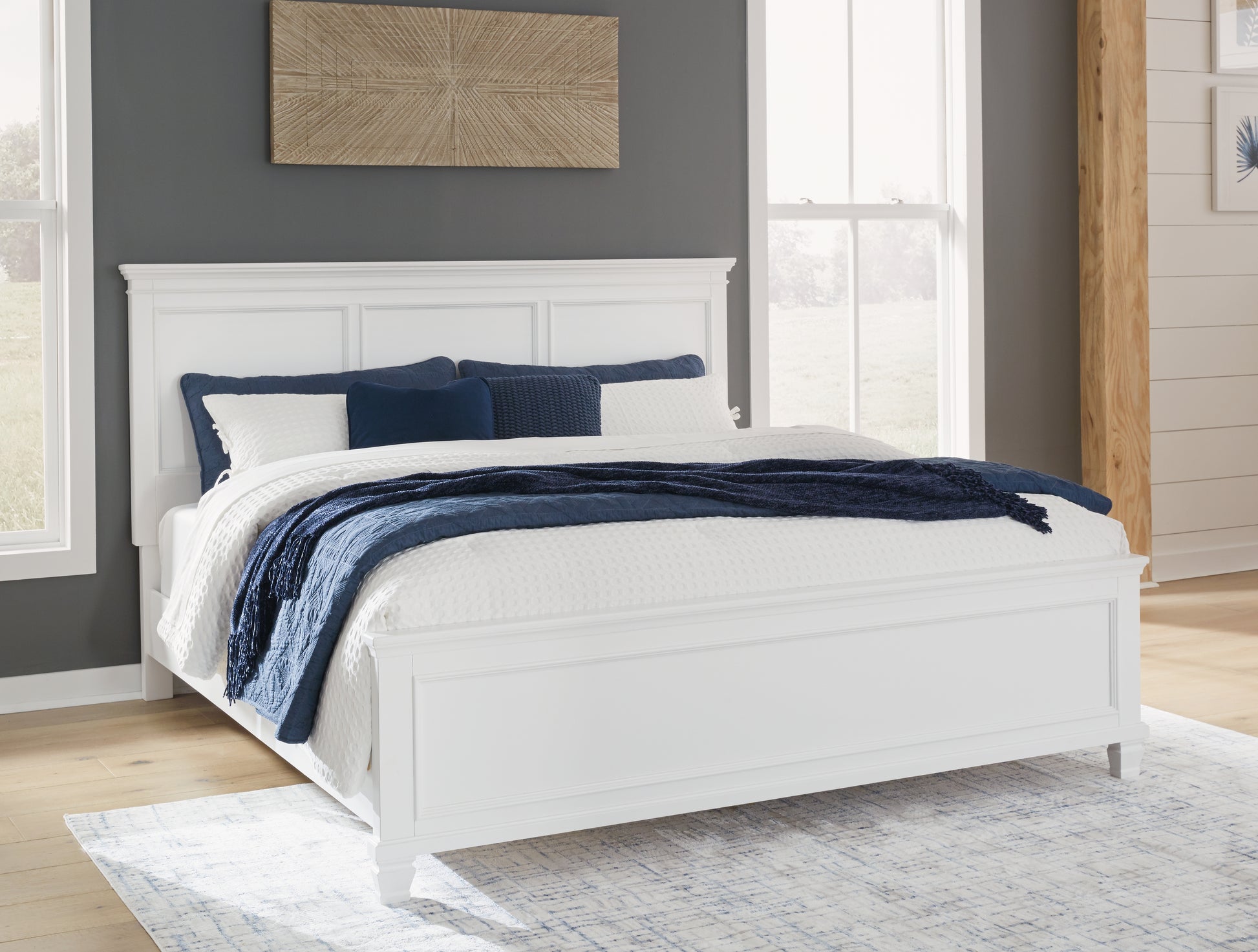 Cape Furniture Outlet - Ashley Furniture - Fortman Bedroom - King Panel Storage Bed / White - B680B22