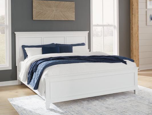 Cape Furniture Outlet - Ashley Furniture - Fortman Bedroom - King Panel Storage Bed / White - B680B22