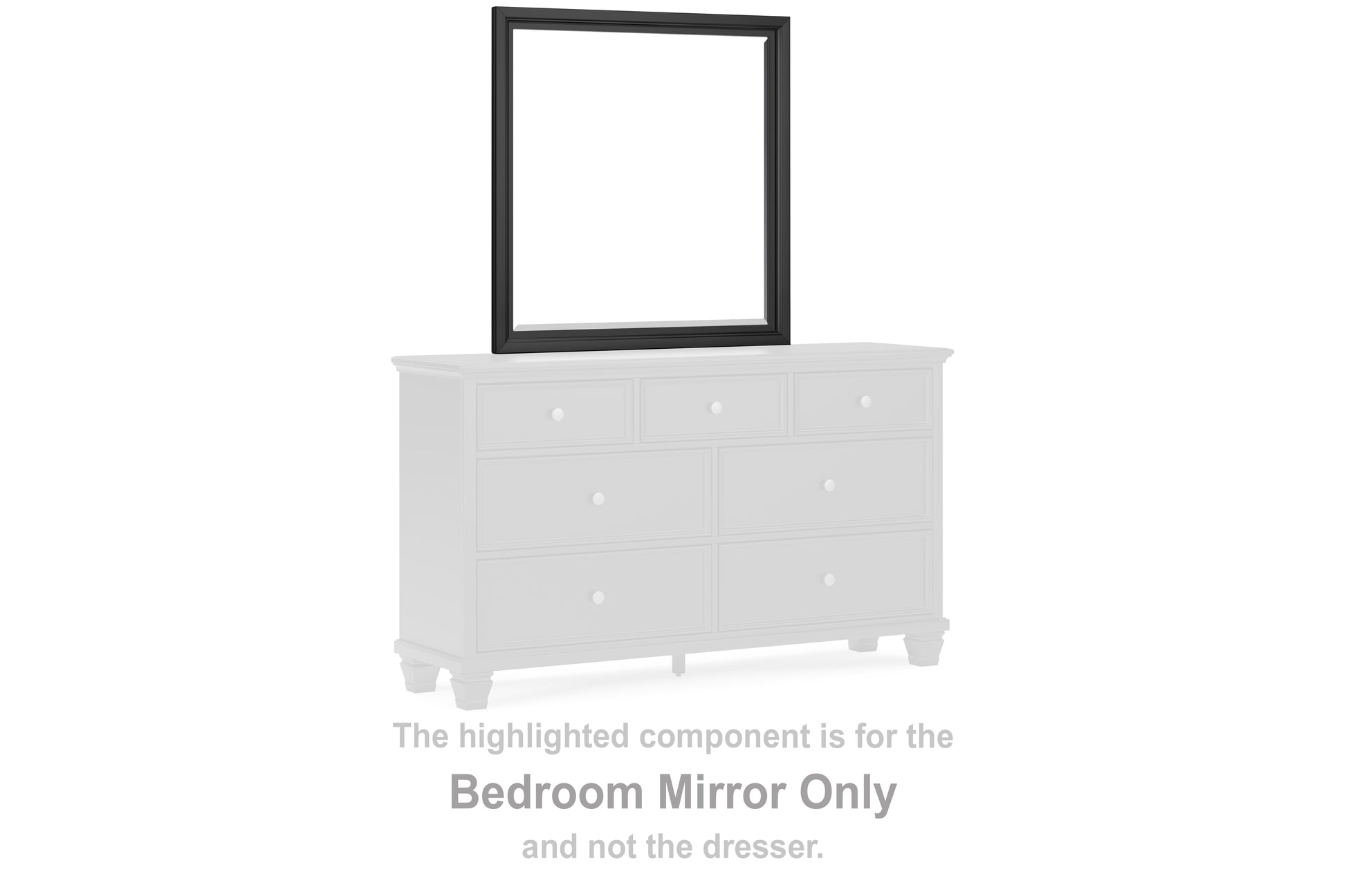 Cape Furniture Outlet - Ashley Furniture - Lanolee Bedroom - Bedroom Mirror / Black - B687-36