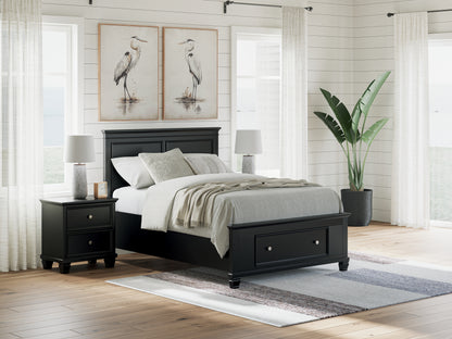 Cape Furniture Outlet - Ashley Furniture - Lanolee Bedroom - Full Panel Storage Bed / Black - B687B22