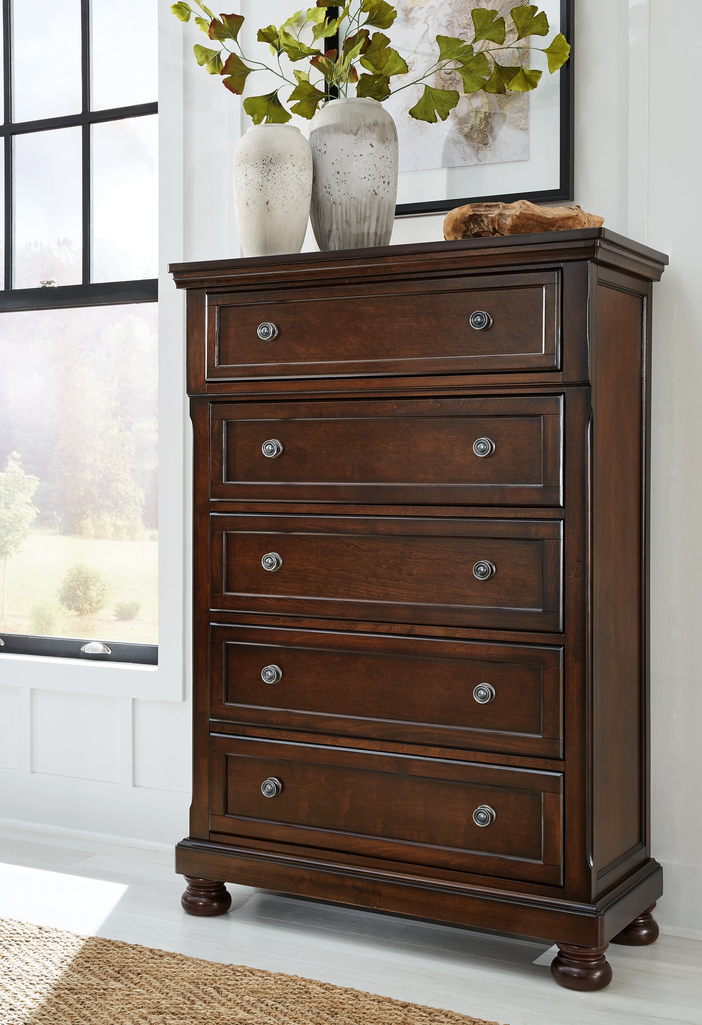 Cape Furniture Outlet - Ashley Furniture - Porter Bedroom - Chest / Rustic Brown - B697-46
