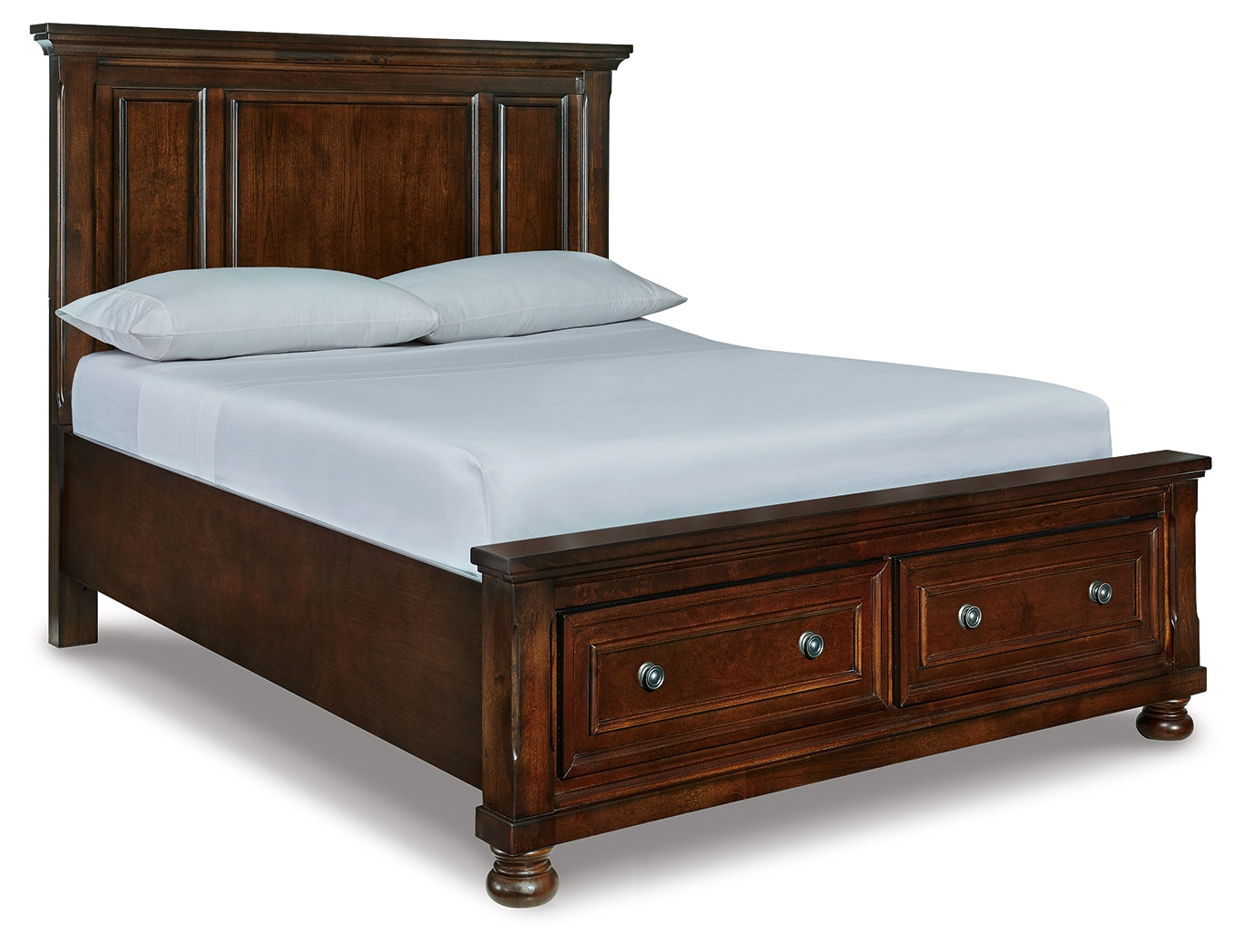 Cape Furniture Outlet - Ashley Furniture - Porter Bedroom - Queen Panel Storage Bed / Rustic Brown - B697B42