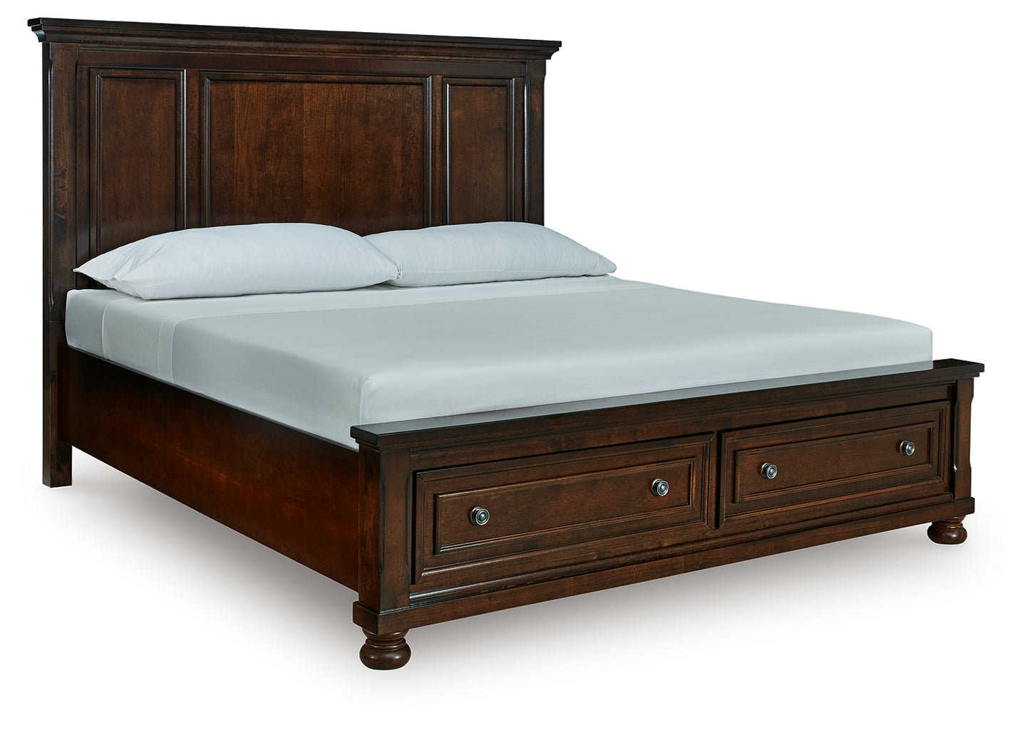Cape Furniture Outlet - Ashley Furniture - Porter Bedroom - California King Panel Storage Bed / Rustic Brown - B697B46