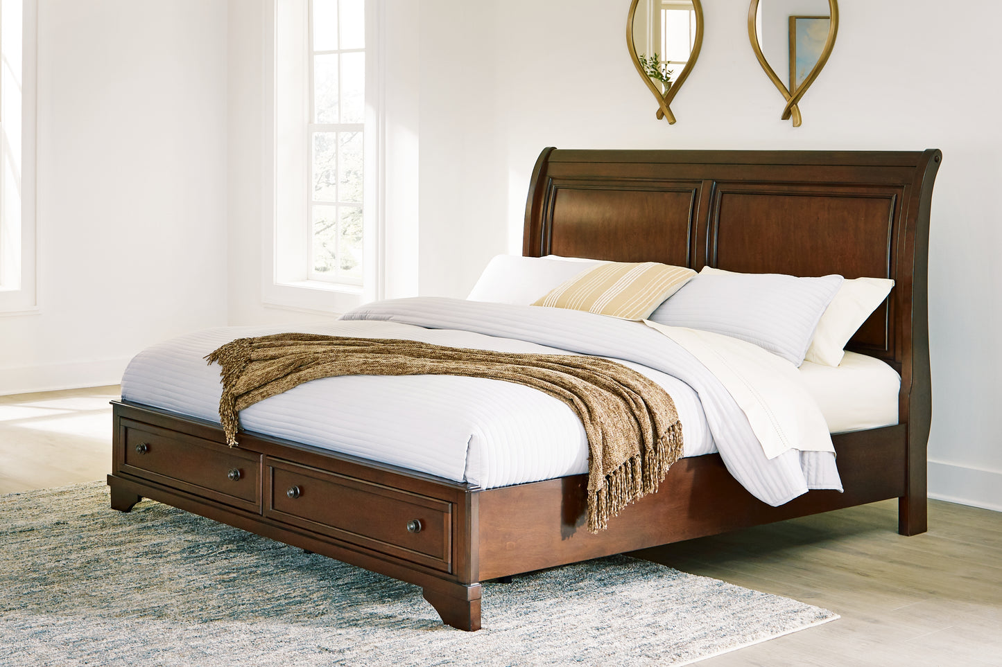 Cape Furniture Outlet - Ashley Furniture - Trellington Bedroom - Queen Sleigh Storage Bed / Brown - B716B1