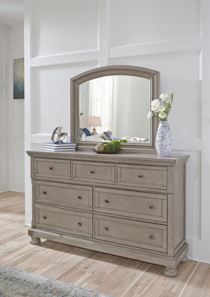 Cape Furniture Outlet - Ashley Furniture - Lettner Bedroom - Dresser and Mirror / Light Gray - B733B1
