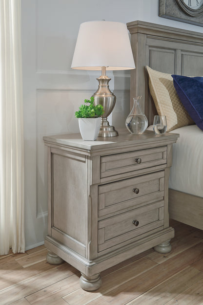 Cape Furniture Outlet - Ashley Furniture - Lettner Bedroom - Two Drawer Night Stand / Light Gray - B733-92