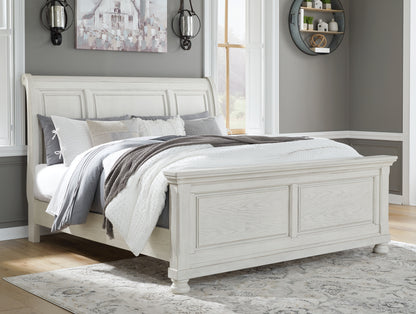 Cape Furniture Outlet - Ashley Furniture - Robbinsdale Bedroom - Queen Sleigh Bed / Antique White - B742B23