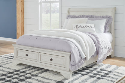 Cape Furniture Outlet - Ashley Furniture - Robbinsdale Bedroom - Full Sleigh Storage Bed / Antique White - B742B13