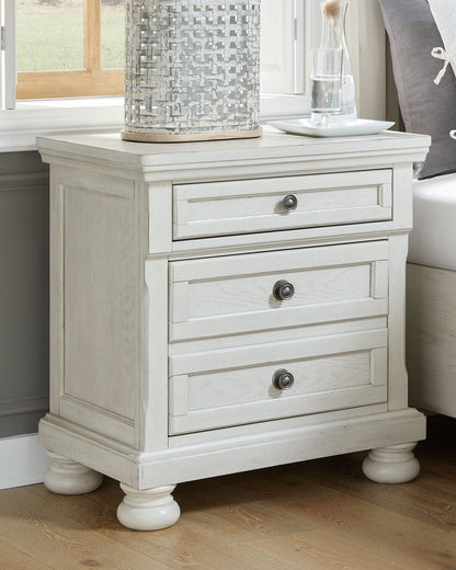 Cape Furniture Outlet - Ashley Furniture - Robbinsdale Bedroom - Two Drawer Night Stand / Antique White - B742-92