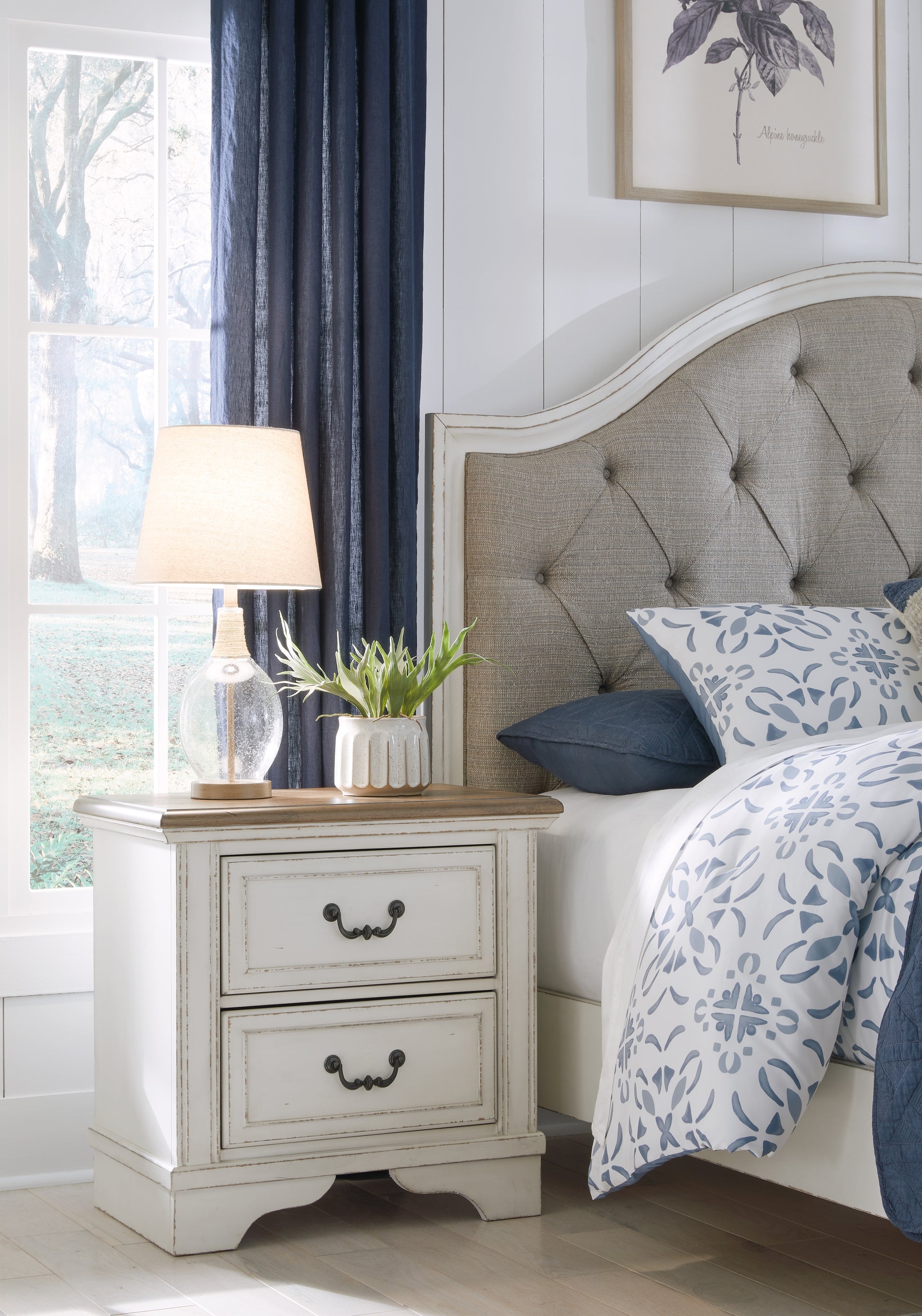 Cape Furniture Outlet - Ashley Furniture - Blendon Bedroom - Two Drawer Night Stand / Two-tone - B747-92