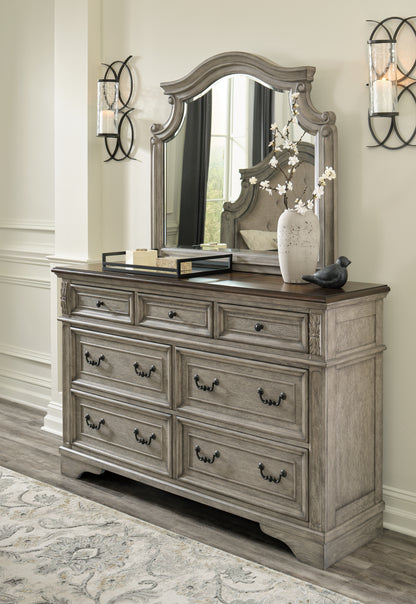 Cape Furniture Outlet - Ashley Furniture - Lodenbay Bedroom - Dresser and Mirror / Antique Gray/Brown - B751B1